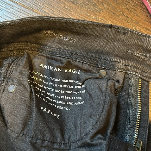 Black American Eagle Kick Boot Jeans - Picture 7 of 7